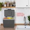 imageGLAD Compost Bin for Kitchen 15 Gallon  Plastic Container with Removable Inner Basket Bag Storage Holder and Carbon Odor Blocking Filters Gray