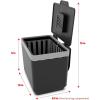 imageGLAD Compost Bin for Kitchen 15 Gallon  Plastic Container with Removable Inner Basket Bag Storage Holder and Carbon Odor Blocking Filters Gray