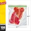 imageGLAD Food Storage and Freezer Bags 2 in 1 Gallon Plastic Bags for Lasting Freshness Microwave Safe BPA Free 36 Count Pack of 3Transparent