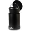 imageGLAD Small Trash Can 12 Gallon  Round Stainless Steel Garbage Bin with Soft Close Lid ampamp Step Foot Pedal  Metal Waste Basket with Removable Inner Bucket StainlessBlack