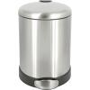 imageGLAD Small Trash Can 12 Gallon  Round Stainless Steel Garbage Bin with Soft Close Lid ampamp Step Foot Pedal  Metal Waste Basket with Removable Inner Bucket StainlessStainless
