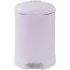 imageGLAD Small Trash Can 12 Gallon  Round Stainless Steel Garbage Bin with Soft Close Lid ampamp Step Foot Pedal  Metal Waste Basket with Removable Inner Bucket StainlessLavender