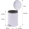 imageGLAD Small Trash Can 12 Gallon  Round Stainless Steel Garbage Bin with Soft Close Lid ampamp Step Foot Pedal  Metal Waste Basket with Removable Inner Bucket StainlessLavender