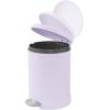 imageGLAD Small Trash Can 12 Gallon  Round Stainless Steel Garbage Bin with Soft Close Lid ampamp Step Foot Pedal  Metal Waste Basket with Removable Inner Bucket StainlessLavender