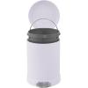 imageGLAD Small Trash Can 12 Gallon  Round Stainless Steel Garbage Bin with Soft Close Lid ampamp Step Foot Pedal  Metal Waste Basket with Removable Inner Bucket StainlessLavender