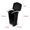 imageGlad 13 Gallon Trash Can 2 Pack  Plastic Kitchen Waste Bins with Odor Protection of Lid  Hands Free with Step On Foot Pedal and Garbage Bag Rings 13 Gallon WhiteBlack