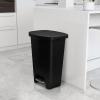 imageGlad 13 Gallon Trash Can 2 Pack  Plastic Kitchen Waste Bins with Odor Protection of Lid  Hands Free with Step On Foot Pedal and Garbage Bag Rings 13 Gallon WhiteBlack