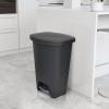 imageGlad 13 Gallon Trash Can 2 Pack  Plastic Kitchen Waste Bins with Odor Protection of Lid  Hands Free with Step On Foot Pedal and Garbage Bag Rings 13 Gallon WhiteCharcoal