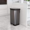 imageGlad 20 Gallon  755 Liter Extra Capacity Stainless Steel Step Trash Can with CloroxTM Odor Protection Pewter