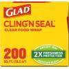 imageGlad Cling N Seal Plastic Food Wrap 200 Square Foot Roll Pack of 12 Package May Vary200 Sq Ft Pack of 12