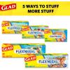 imageGlad FlexN Seal Zipper Food Storage Sandwich Bags Resealable Snack Bags Multipurpose Use 100 Count Pack of 4100 Count Pack of 4