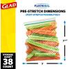 imageGlad FlexN Seal Zipper Food Storage Sandwich Bags Resealable Snack Bags Multipurpose Use 100 Count Pack of 438 Count Pack of 4