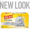 imageGlad ForceFlex Tall Kitchen Drawstring Trash Bags 13 Gallon 90 Count Package May VaryOdor Shield