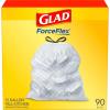 imageGlad ForceFlex Tall Kitchen Drawstring Trash Bags 13 Gallon 90 Count Package May VaryUnscented