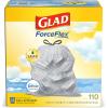 imageGlad ForceFlex Tall Kitchen Trash Bags 13 Gallon Fresh Clean 80 Count Package May Vary110 Count Pack of 1
