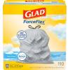 imageGlad ForceFlex Tall Kitchen Trash Bags 13 Gallon Fresh Clean 80 Count Package May Vary110 Count Pack of 1