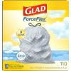 imageGlad ForceFlex Tall Kitchen Trash Bags 13 Gallon Fresh Clean 80 Count Package May Vary110 Count Pack of 1