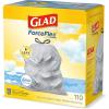 imageGlad ForceFlex Tall Kitchen Trash Bags 13 Gallon Fresh Clean 80 Count Package May Vary110 Count Pack of 1