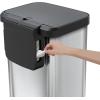 imageGlad GLD74506 Stainless Steel Step Trash Can with Clorox Odor Protection  Large Metal Kitchen Garbage Bin with Soft Close Lid Foot Pedal and Waste Bag Roll Holder 13 Gallon Stainless