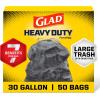 imageGlad Large 30 Gallon Trash Bags Unscented Heavy Duty Garbage Bags Forceflex with Drawstring 50 Count Packaging May VaryUnscented