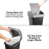imageGlad Link ampamp Sort 36 Gallon Waste and Recycle Center  3x12G 3x45L Plastic Bin Compartments for Trash Recycling Compost with Odor Protection and Swing Top and Lift Up Lids