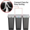 imageGlad Link ampamp Sort 36 Gallon Waste and Recycle Center  3x12G 3x45L Plastic Bin Compartments for Trash Recycling Compost with Odor Protection and Swing Top and Lift Up Lids