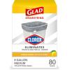 imageGlad Medium Trash Bags 8 Gallon Gain Original with Febreze Garbage Bags With Odor Control and Drawstring 80 CountLemon Fresh Bleach