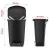 imageGlad Premium 20 Gallon Trash Can  Plastic Kitchen Waste Bin with Odor Protection of Lid Stainless Steel Step On Foot Pedal and Garbage Bag Rings BlackBlackPremium