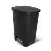 imageGlad Premium 20 Gallon Trash Can  Plastic Kitchen Waste Bin with Odor Protection of Lid Stainless Steel Step On Foot Pedal and Garbage Bag Rings BlackBlack