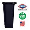 imageGlad Premium 20 Gallon Trash Can  Plastic Kitchen Waste Bin with Odor Protection of Lid Stainless Steel Step On Foot Pedal and Garbage Bag Rings BlackBlack