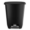 imageGlad Premium 20 Gallon Trash Can  Plastic Kitchen Waste Bin with Odor Protection of Lid Stainless Steel Step On Foot Pedal and Garbage Bag Rings BlackBlackPremium