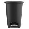 imageGlad Premium 20 Gallon Trash Can  Plastic Kitchen Waste Bin with Odor Protection of Lid Stainless Steel Step On Foot Pedal and Garbage Bag Rings BlackBlackPremium