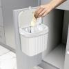 imageGlad Roomate Under Counter Waste Bin  Space Saving Small Trash Can for Kitchen Cabinet Bathroom or Office  Dual Lid for Ease of Opening 9 Liter White7L