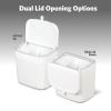 imageGlad Roomate Under Counter Waste Bin  Space Saving Small Trash Can for Kitchen Cabinet Bathroom or Office  Dual Lid for Ease of Opening 9 Liter White7L