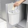 imageGlad Roomate Under Counter Waste Bin  Space Saving Small Trash Can for Kitchen Cabinet Bathroom or Office  Dual Lid for Ease of Opening 9 Liter White9L