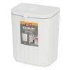 imageGlad Roomate Under Counter Waste Bin  Space Saving Small Trash Can for Kitchen Cabinet Bathroom or Office  Dual Lid for Ease of Opening 9 Liter White9L