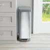 imageGlad Slim Trash Can with Clorox Odor Protection  Narrow Kitchen Garbage Bin with Soft Close Lid Step On Foot Pedal and Waste Bag Roll Holder All Stainless 45 LiterAll Stainless