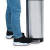 imageGlad Slim Trash Can with Clorox Odor Protection  Narrow Kitchen Garbage Bin with Soft Close Lid Step On Foot Pedal and Waste Bag Roll Holder All Stainless 45 LiterStainless Steel
