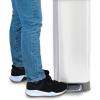 imageGlad Slim Trash Can with Clorox Odor Protection  Narrow Kitchen Garbage Bin with Soft Close Lid Step On Foot Pedal and Waste Bag Roll Holder White Stainless Steel 45 Liter