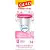 imageGlad Small Trash Bags 4 Gallon Lemon Fresh Bleach Garbage Bags Odor Resistant with Drawstring 80 CountCherry Blossom