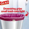 imageGlad Small Trash Bags 4 Gallon Lemon Fresh Bleach Garbage Bags Odor Resistant with Drawstring 80 CountCherry Blossom