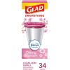 imageGlad Small Trash Bags 4 Gallon Lemon Fresh Bleach Garbage Bags Odor Resistant with Drawstring 80 CountCherry Blossom