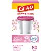imageGlad Small Trash Bags 4 Gallon Lemon Fresh Bleach Garbage Bags Odor Resistant with Drawstring 80 CountCherry Blossom