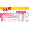 imageGlad Small Trash Bags 4 Gallon Lemon Fresh Bleach Garbage Bags Odor Resistant with Drawstring 80 CountCherry Blossom