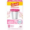 imageGlad Small Trash Bags 4 Gallon Lemon Fresh Bleach Garbage Bags Odor Resistant with Drawstring 80 CountCherry Blossom