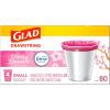 imageGlad Small Trash Bags 4 Gallon Lemon Fresh Bleach Garbage Bags Odor Resistant with Drawstring 80 CountCherry Blossom