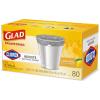 imageGlad Small Trash Bags 4 Gallon Lemon Fresh Bleach Garbage Bags Odor Resistant with Drawstring 80 CountLemon Fresh Bleach