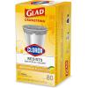 imageGlad Small Trash Bags 4 Gallon Lemon Fresh Bleach Garbage Bags Odor Resistant with Drawstring 80 CountLemon Fresh Bleach