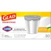 imageGlad Small Trash Bags 4 Gallon Lemon Fresh Bleach Garbage Bags Odor Resistant with Drawstring 80 CountLemon Fresh Bleach