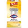 imageGlad Small Trash Bags 4 Gallon Lemon Fresh Bleach Garbage Bags Odor Resistant with Drawstring 80 CountLemon Fresh Bleach